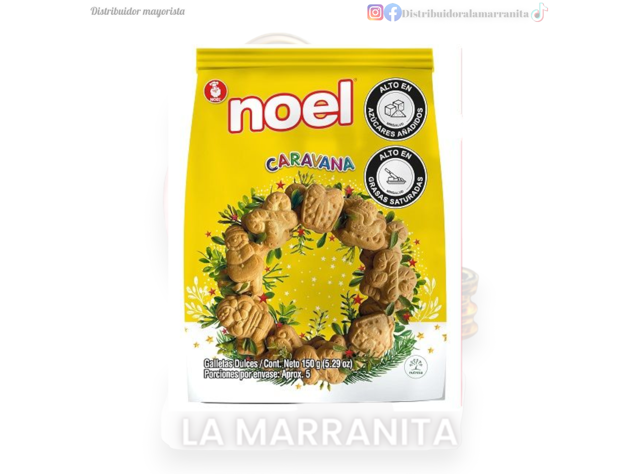 GALLETA NOEL CARAVANA BOLSA NVD 150GR CJ 12 lamarranita