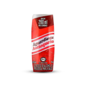 AGUARDIENTE ANTIOQUEÑO ROJO 1/4 250*24