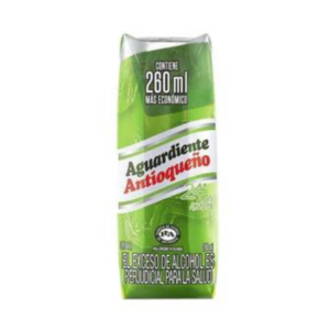 AGUARDIENTE ANTIOQUEÑO VERDE 1/4*24