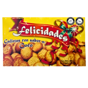 GALLETA NVD FELICIDADES CON SABOR A COCO*200 GR CJ*24