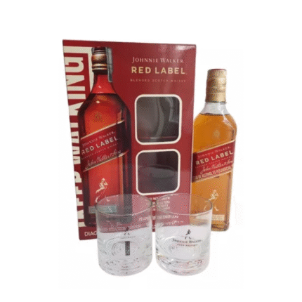 RED LABEL ESTUCHE + 2 VASOS*4