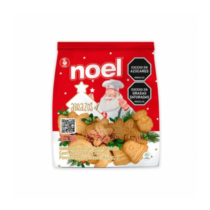 GALLETA VAINILLA NOEL BOLSA ROJA/BLANCA NVD 220GR*12
