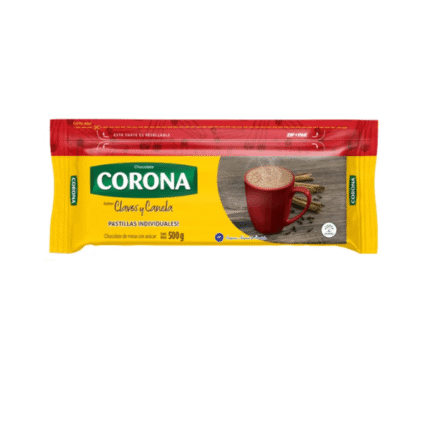 CHOCOLATE EN PASTA CORONA CLAVOS Y CANELA 450GR CJ*50