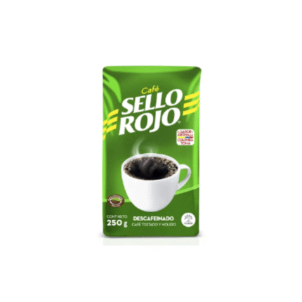 CAFE SELLO ROJO DESCAFEINADO VERDE 250GR CJ*12