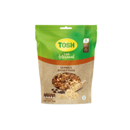 CEREAL TOSH GRANOLA AVENA Y PASAS 300GR CJ*16