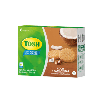 GALLETAS TOSH COCO Y ALEMENDRAS*6 144GR CJ*24