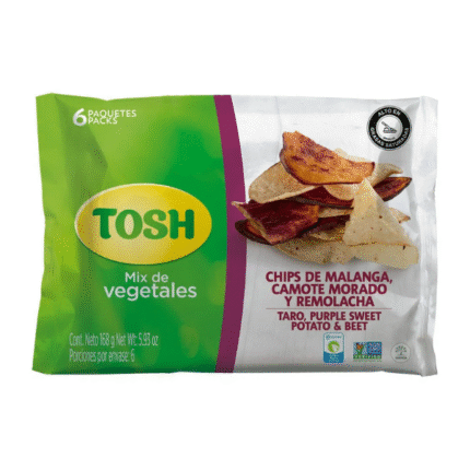 TOSH MIX DE VEGETALES MALANGA,CAMOTE,REMOLACHA 168GR CJ*12