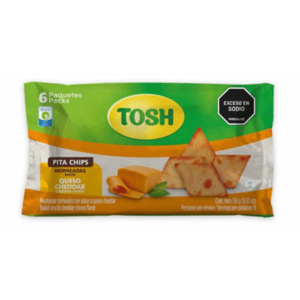 TOSH  PITA CHIPS QUESO CHEDDAR 156GR CJ*12