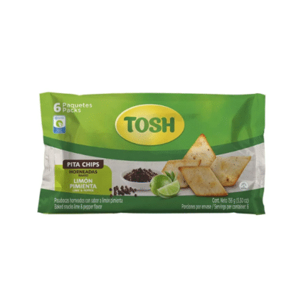 TOSH PITA CHIPS LIMON PIMIENTA 156GR CJ*12