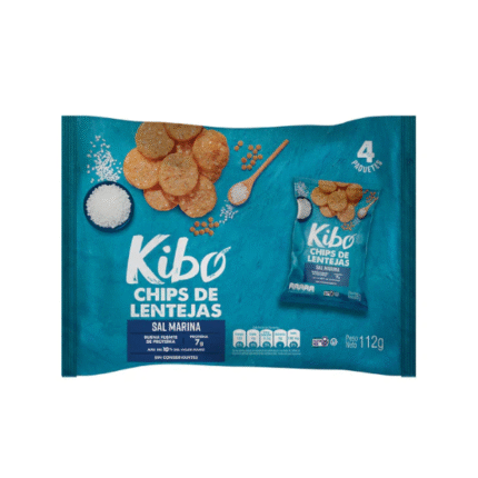 KIBO CHIPS DE LENTEJAS SAL MARINA*4 112GR CJ*10