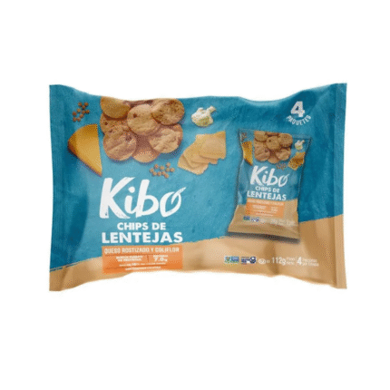 KIBO CHIPS DE LENTEJAS QUESO Y COLIFLOR*4 112GR CJ*10