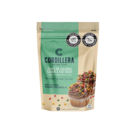 CORDILLERA CHIPS SABOR TUTI FRUTI BOLSA 500GR CJ*10