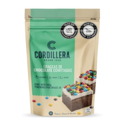 GRAGEAS DE CHOCOLATE CONFITADAS BOLSA 500GR CJ*10