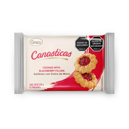 GALLETAS CANASTICAS PAQ*6 DULCE DE MORA 270 GR