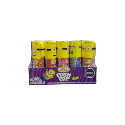 CARAMELO PUSH POP CON TATTO MINIONS 300GR*20 CJ*20