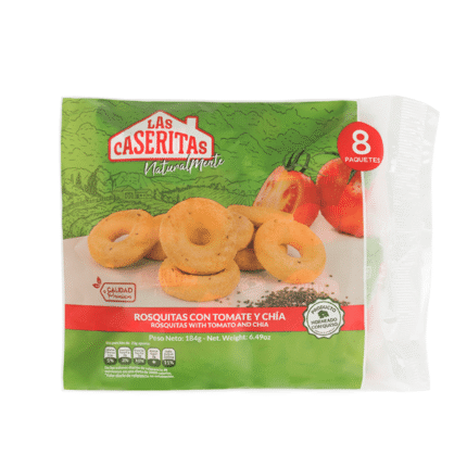 ROSCA CON TOMATE Y CHIA PAQ*8 184GR
