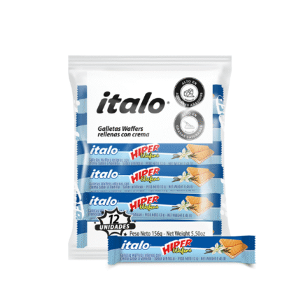 GALLETA WAFER ITALO HIPER LONCHERA VAINILLA*12 156GR*24