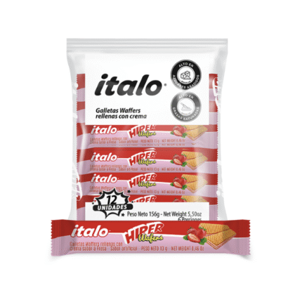 GALLETA WAFER ITALO HIPER LONCHERA FRESA*12 156GR*24