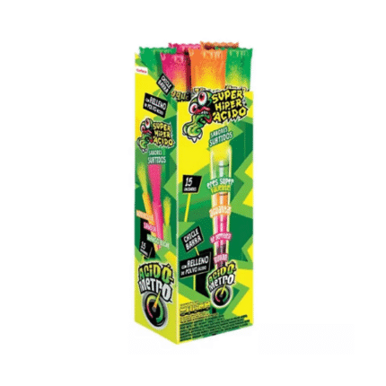 SUPER HIPER ACIDO METRO SURTIDO DISPLAY*15 CJ*24
