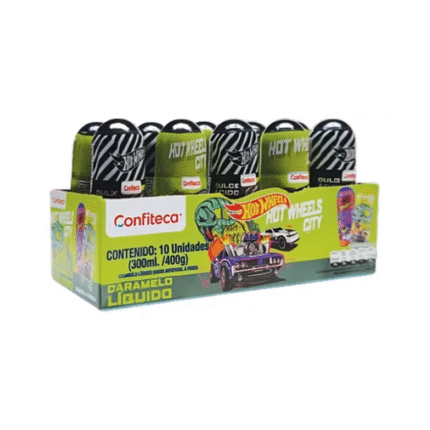 CONFITECA CARAMELO LIQUIDO HOT WHEELS DISPLAY*10 CJ*16