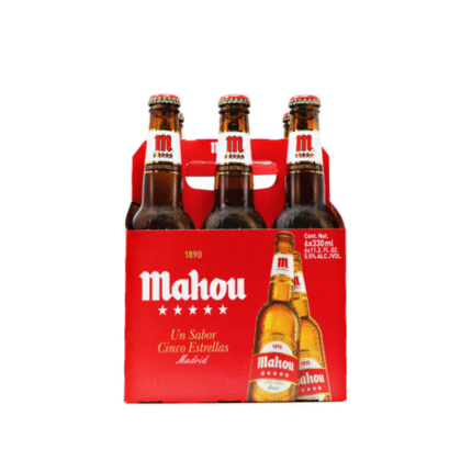 CERVEZA SIX PACK MAHOU 5 EXTRELLAS