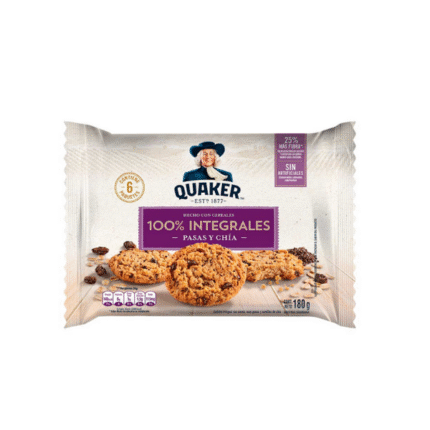 GALLETA QUAKER PASAS Y CHIA 180G