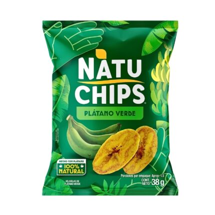 NATUCHIPS PLATANO VERDE 38G*12