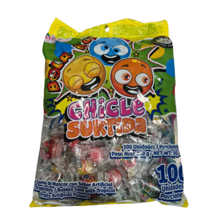 CHICLE BOLA ACIDA SURTIDO*100 300GR CJ*24