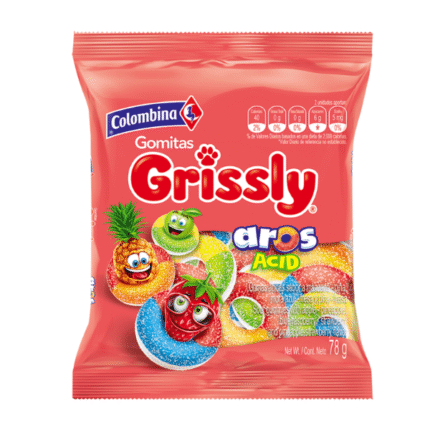 GOMAS GRISSLY AROS ACIDOS 70GR CJ*24