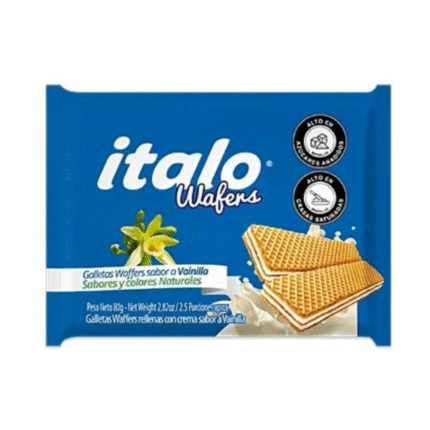 GALLETA WAFER MINITACO ITALO VAINILLA 80GR*24