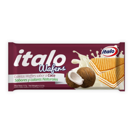 GALLETA WAFER ITALO TACO GRANDE COCO 117GR*48