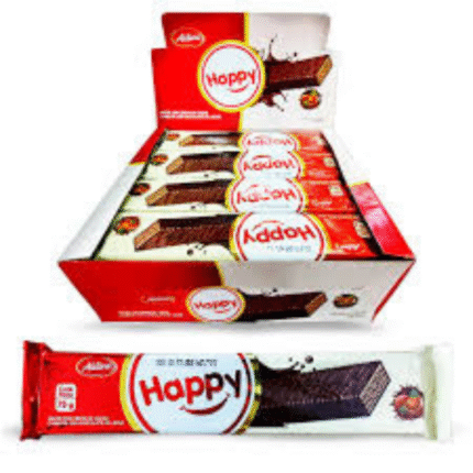 GALLETA WAFFER HAPPY CHOCO OSCURO*24 CJ*6