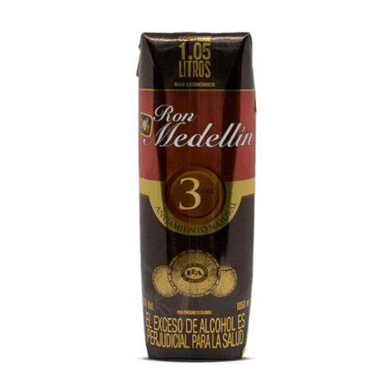 RON MEDELLIN 3 AÑOS AÑEJO LT1000 ML CJ*12
