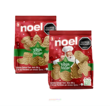 NVD GALLETA VAINILLA NOEL BOLSA ROJA/BLANCA 200GR*12