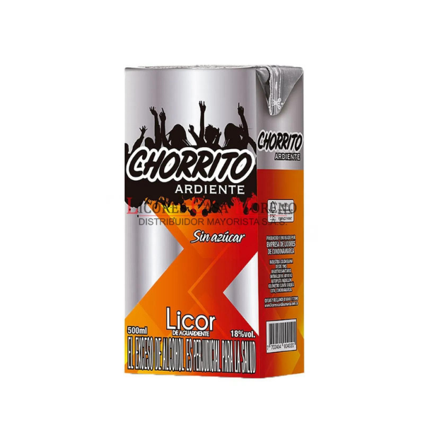 1167-1 AGUARDIENTE CHORRITO 1/2 LITRO 500CC*24 - Imagen 1