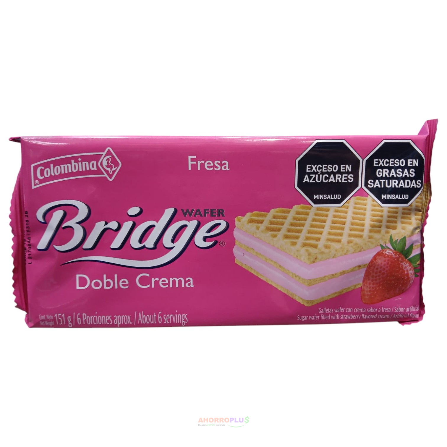 GALLETA BRIDGE DOBLE CREMA FRESA *24 *151GR