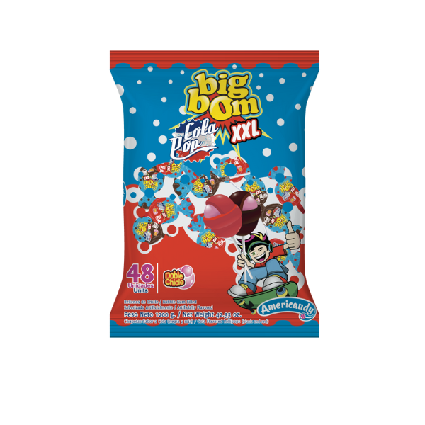 CHUPETA BIG BOM COLA POP XXL*48*8
