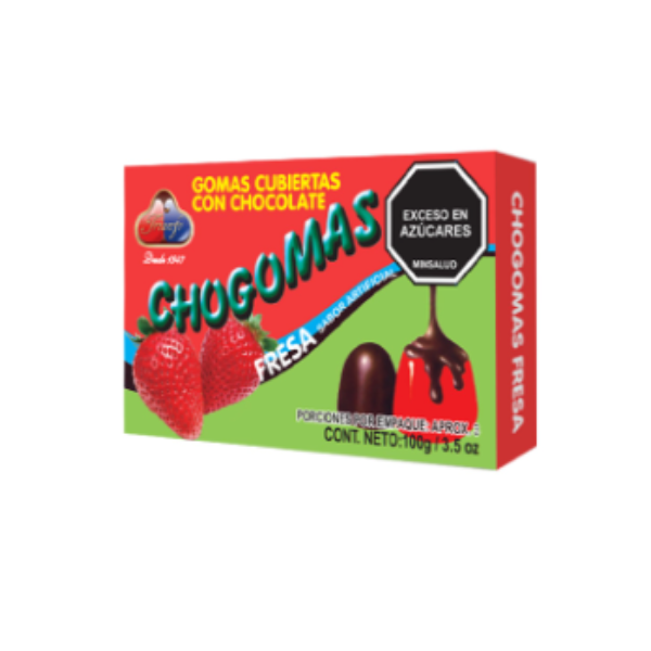 CHOCOGOMAS FRESA 100GR CJ*34