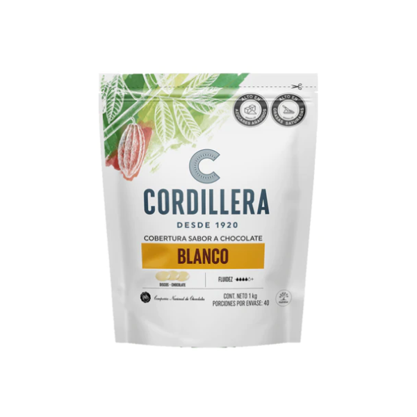 CORDILLERA COBERTURA CHOCOLATE BLANCO BOLSA 1KG CJ*10