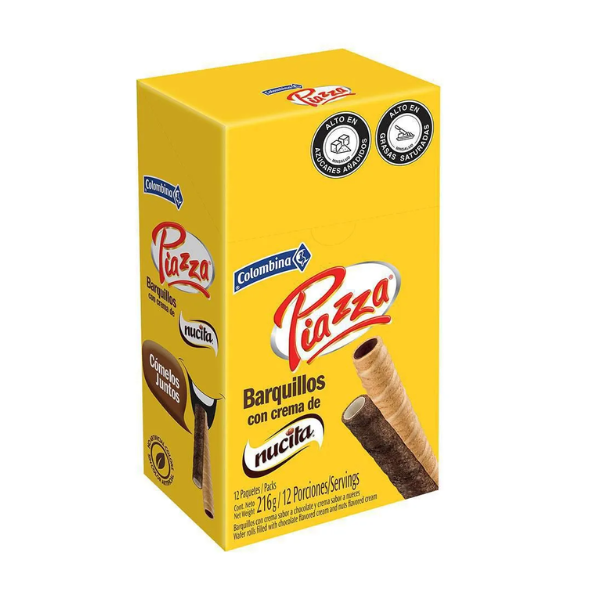 2220-1 PIAZZA BARQUILLOS CON CREMA NUCITA*12*12 - Imagen 1
