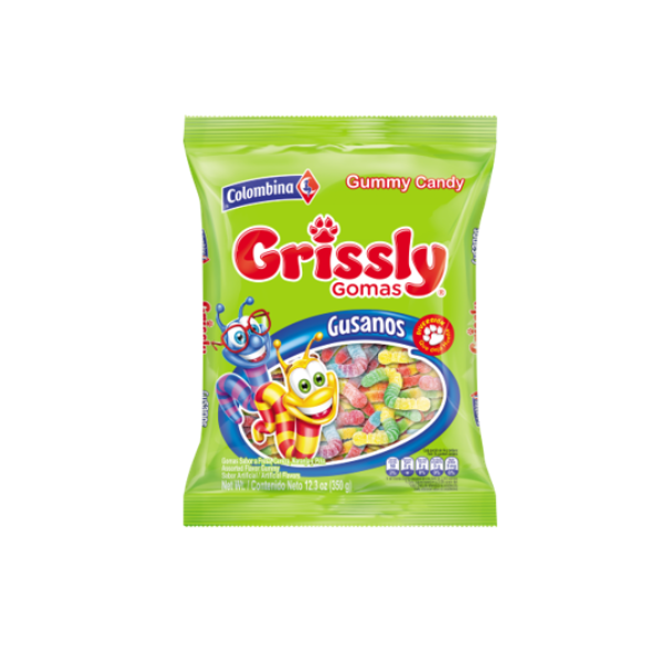2230-1 GOMAS GRISSLY GUSANOS BOLSA*100 250GR *16 - Imagen 1