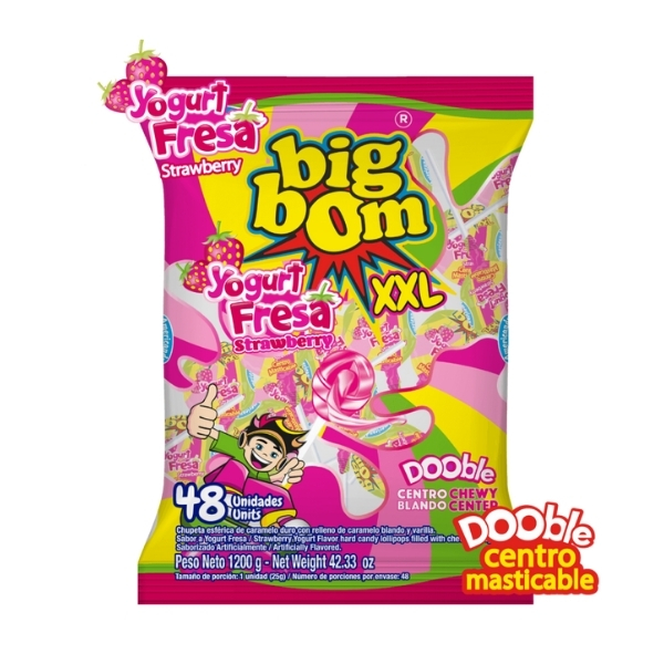 CHUPETA BIG BOM YOGUR MORA*48 CJ*8