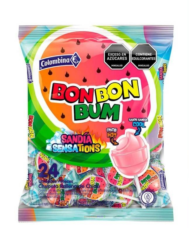 CHUPETA BONBONBUM SANDIA SENSATIONS 24UND CJ*15