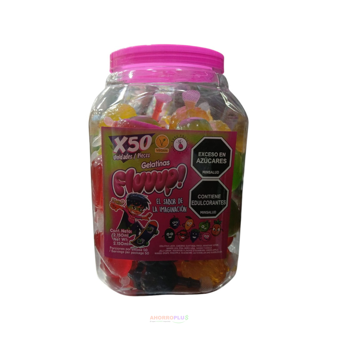 GELATINAS FLUUUP! FRUTAS TARRO *50 CJ*6