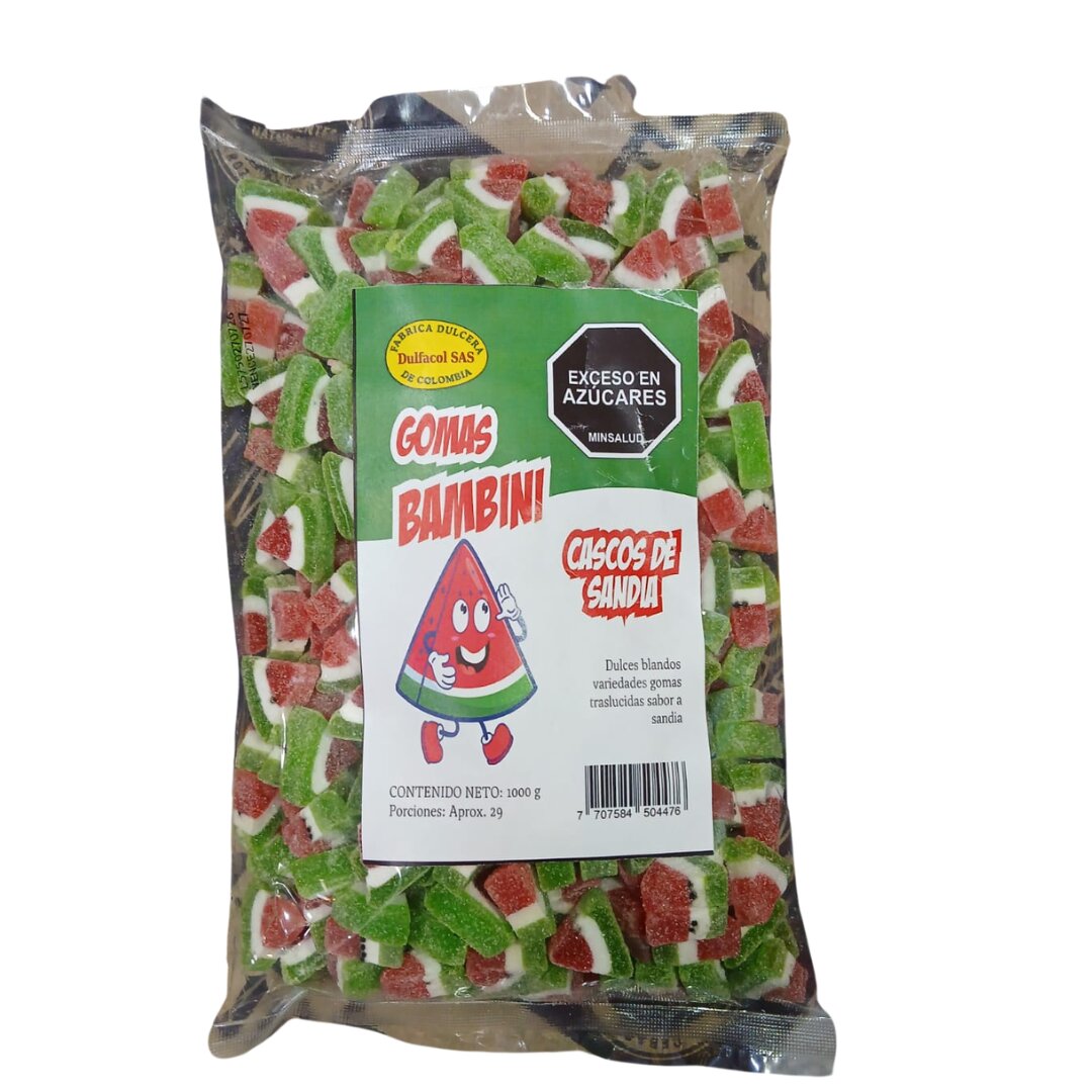 GOMAS BAMBINI CASCOS DE SANDIA 1KG CJ*12