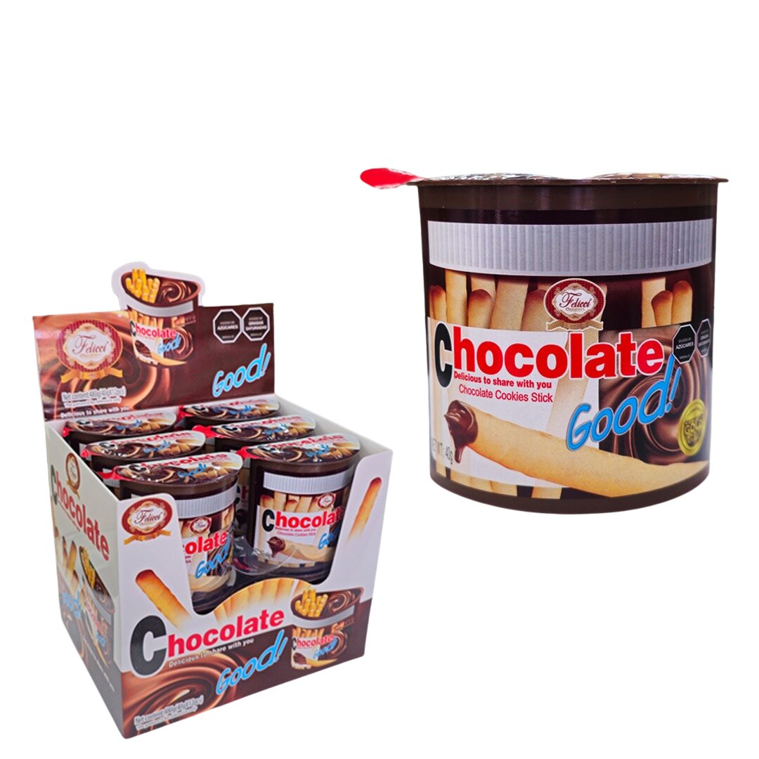 UNIDAD CHOCOLATE GOOD FELICCI 40GR DIS*12 CJ*8