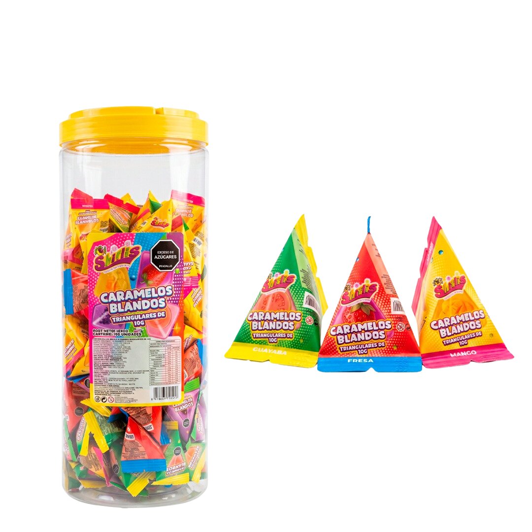 CARAMELOS BLANDOS TRIANGULARES *160GR CJ*12